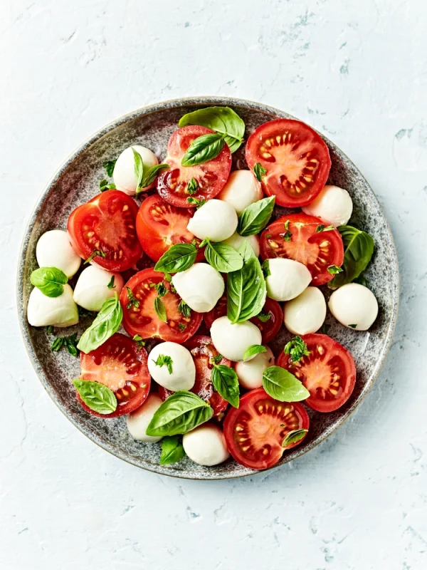 Tomato Soup Recipe: Tomato and Mozzarella Salad with Wine Pairing