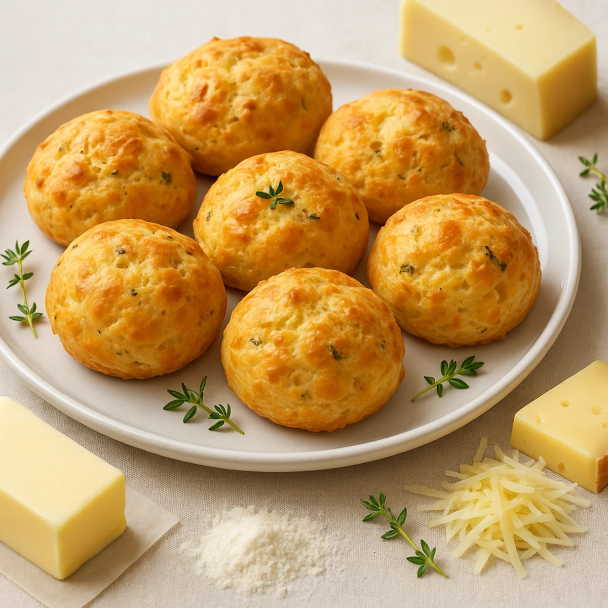 Gougères with Comté and Thyme: Elegant French Cheese Puffs