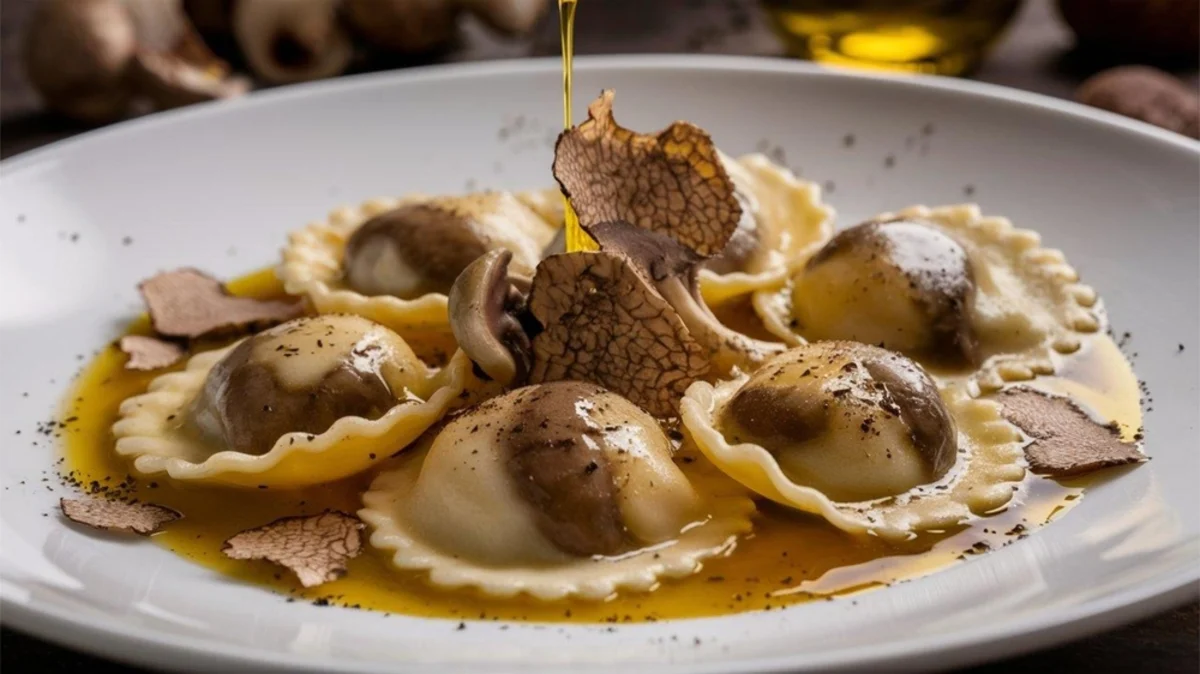 Ravioli Med Svamp Och Tryffel: Maridaje Vino Perfecto