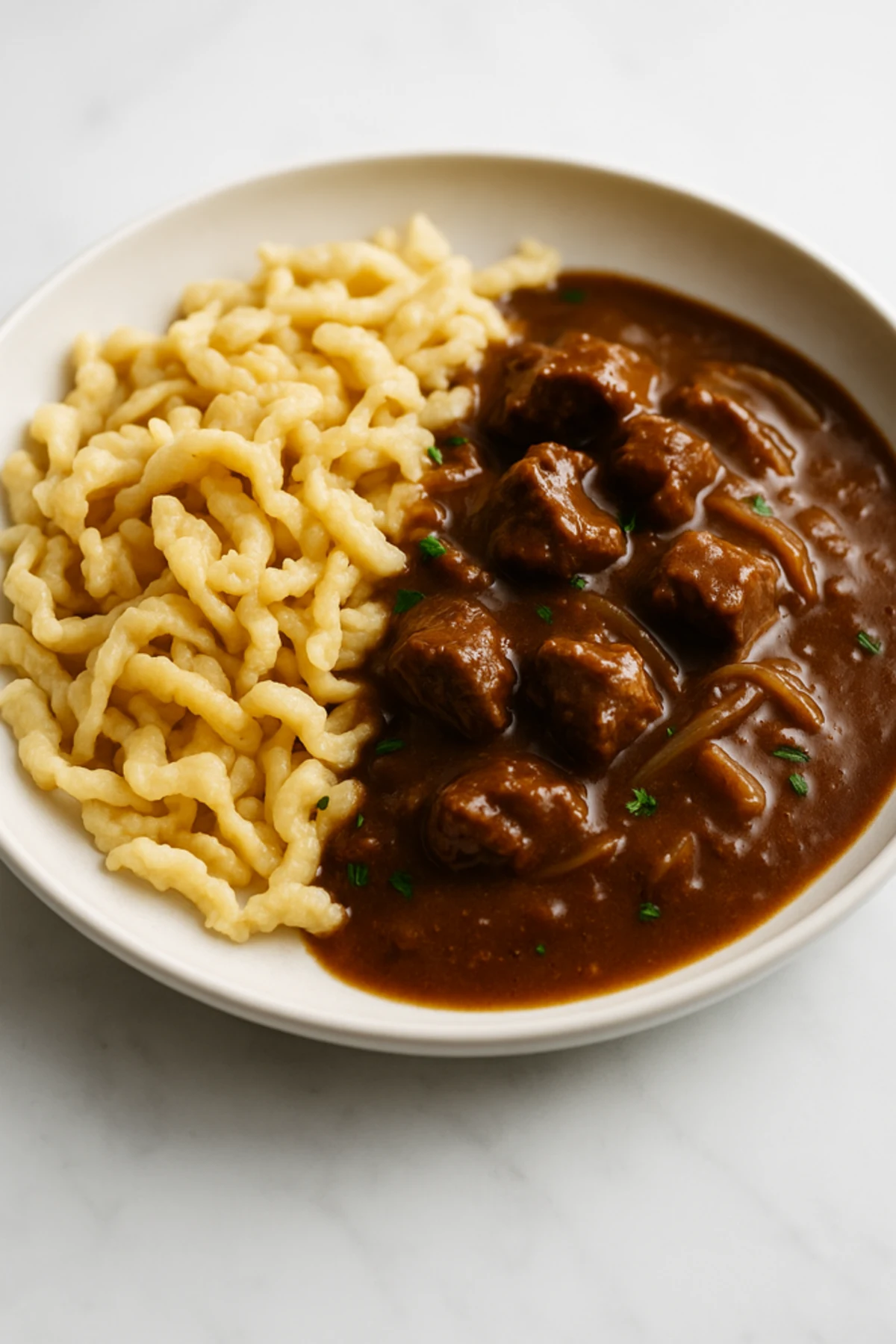 Spätzle with Roast Gravy: Recipe & Perfect Wine Pairing
