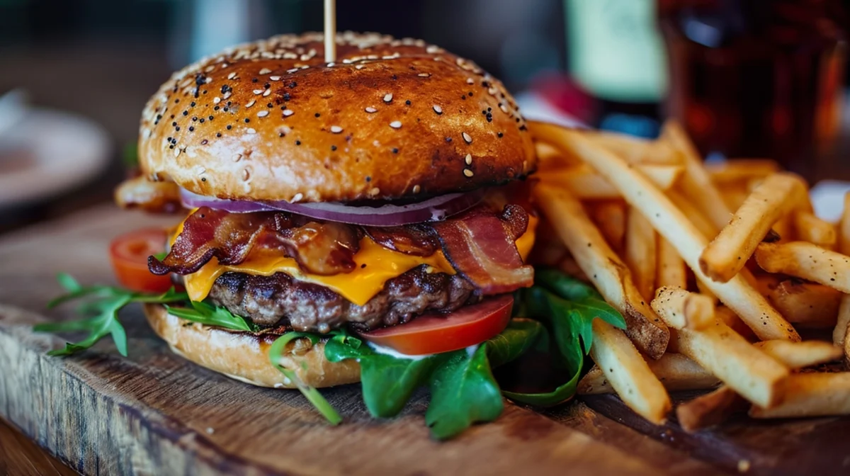 Beef and Bacon Burger: receta y maridaje vino perfecto