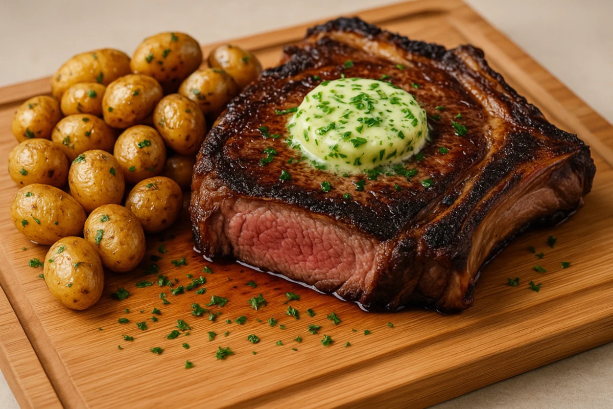 Côte de bœuf au beurre maître d'hôtel – Recept & vinmatchning för svensk matglädje