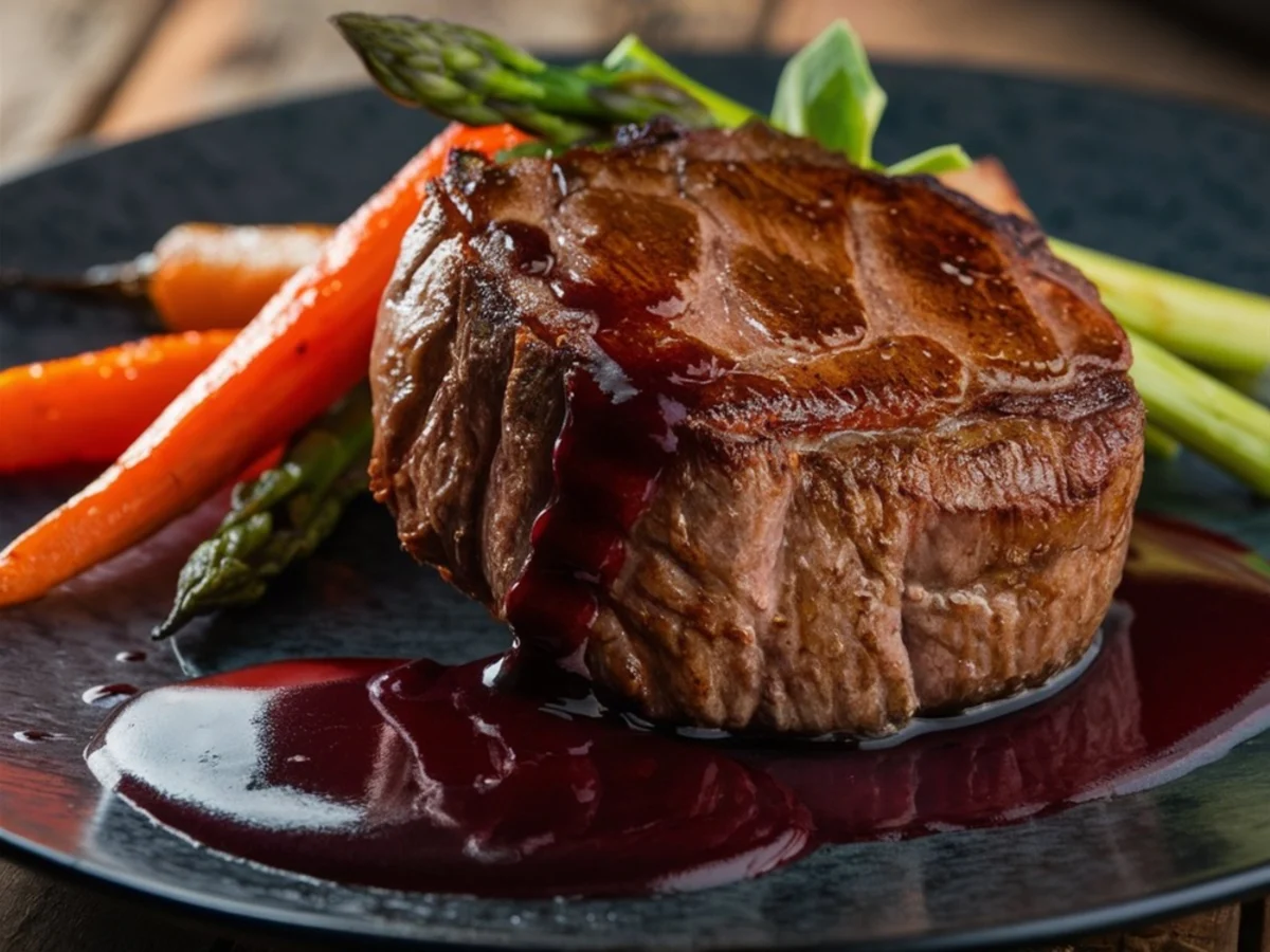 Oxfilé med rödvinssås e verdure: ricetta e abbinamento vino