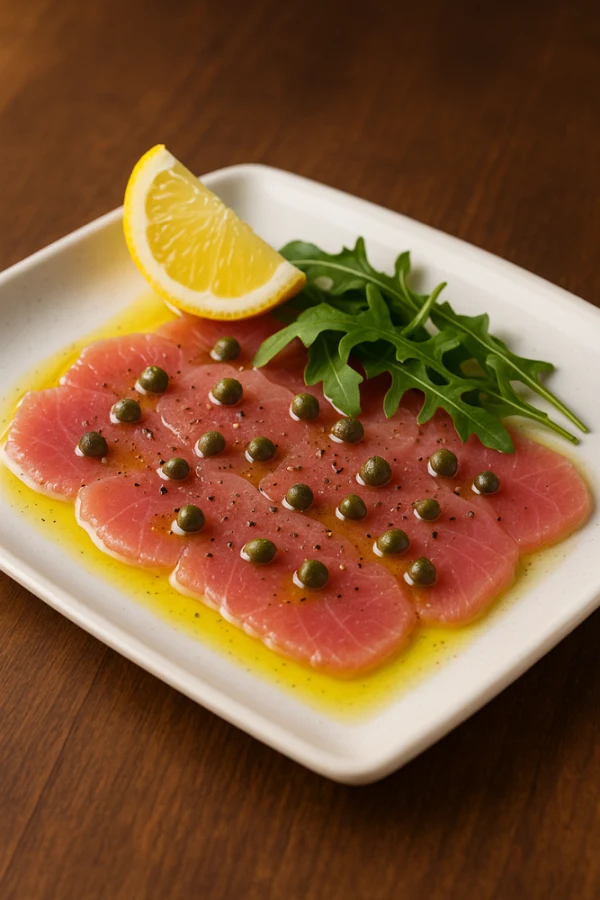 Tuna Carpaccio with Olive Oil and Capers: Elegant Recipe & Wine Pairings