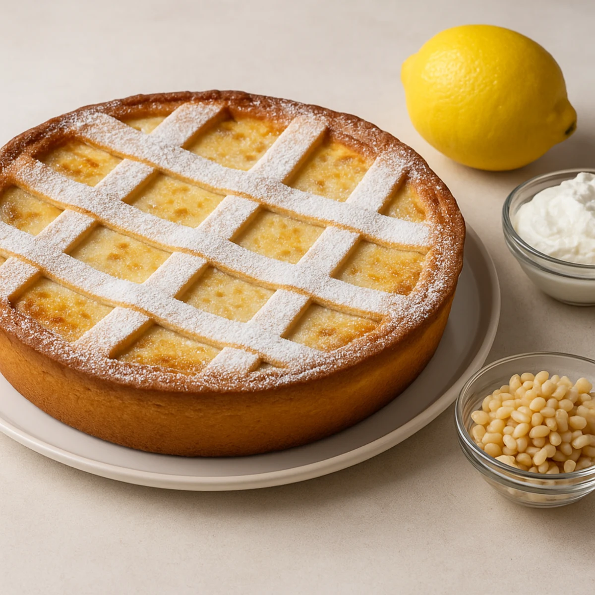 Pastiera Napoletana al Limone e Ricotta : accord vin et mets