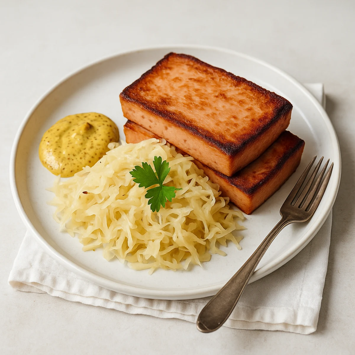 Leberkäse med surkål och senap: Recept och perfekt vinmatchning