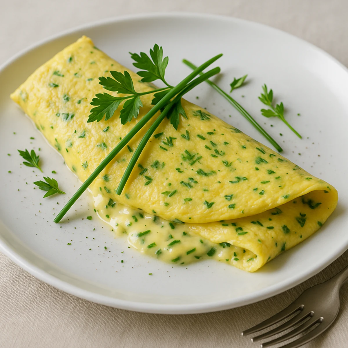 Omelette aux fines herbes et Comté: maridaje vino perfecto