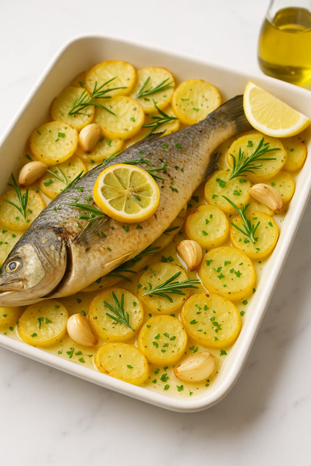 Branzino al Forno con Patate e Erbe Aromatiche: La Ricetta Perfetta