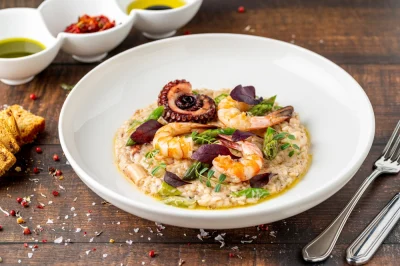 Risotto with Jumbo Shrimp and Octopus: Recipe & Perfect Wine Pairing Guide