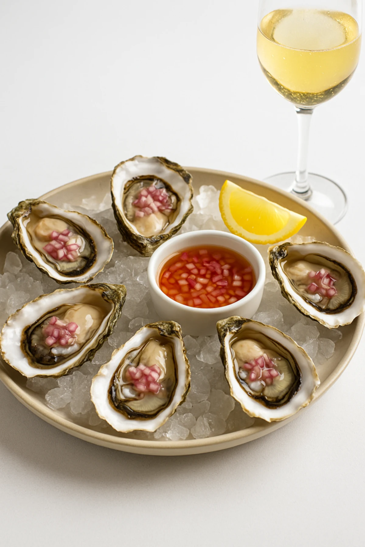 Oyster sauce recette : Ostron au champagne et échalotes, accord vin parfait