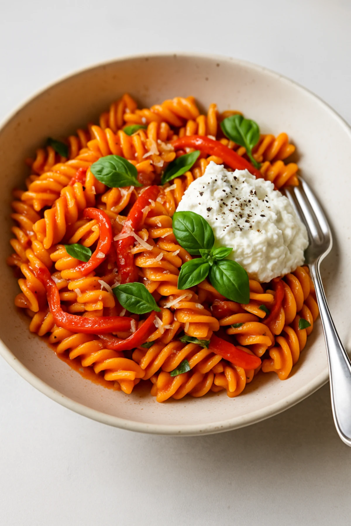 Pasta med rostad paprika och ricotta: Receita e harmonização vinho perfeita
