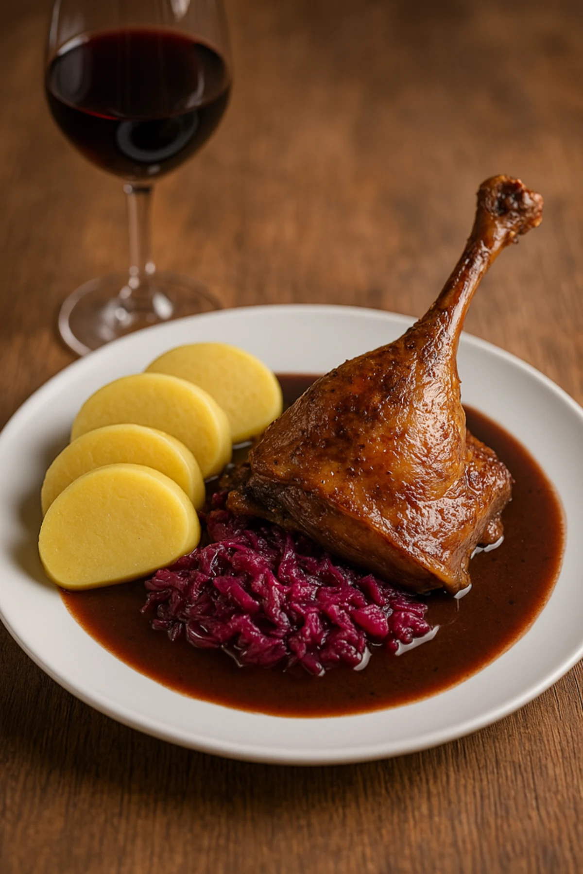 Kachní stehno na vinho tinto: harmonização vinho perfeita
