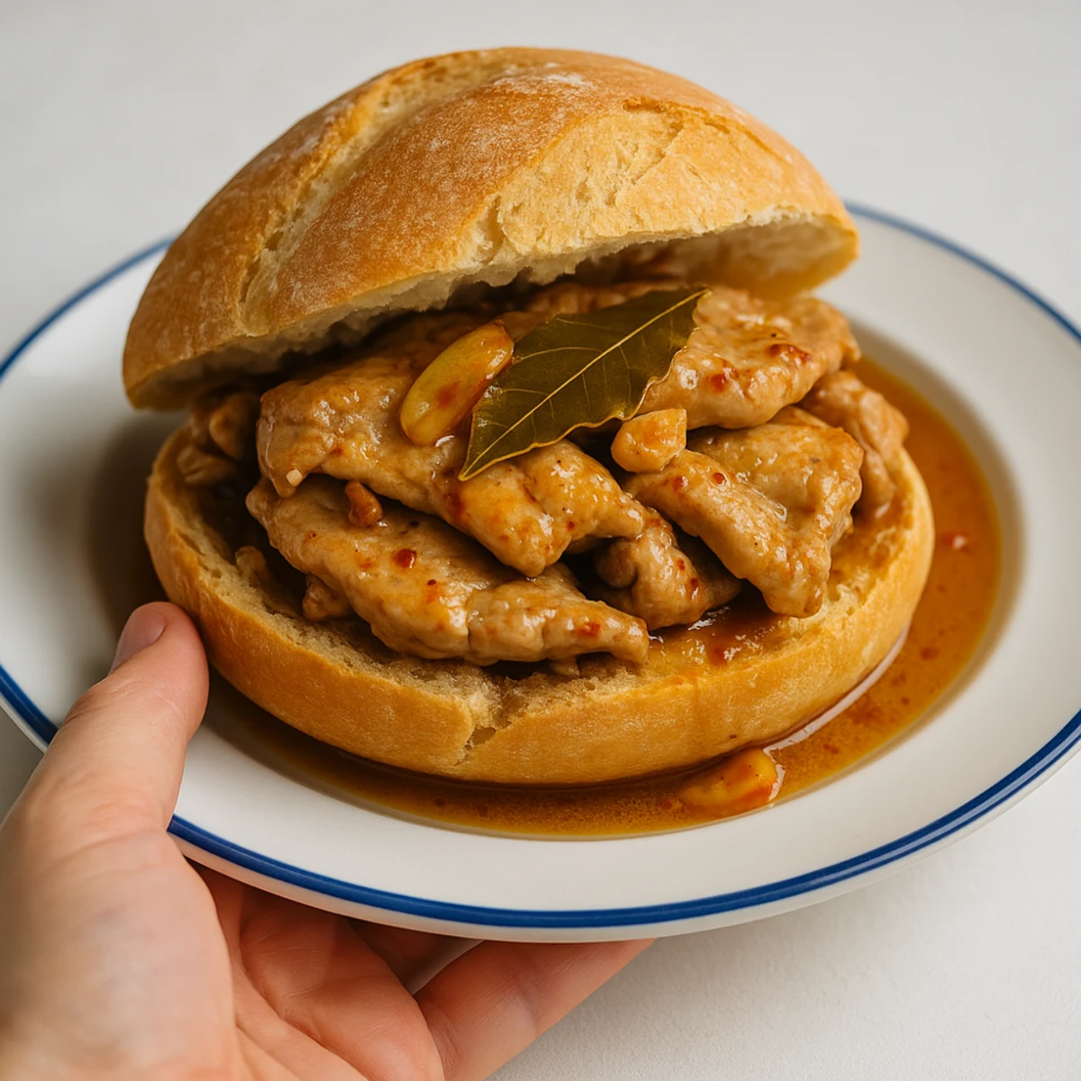 Bifana portuguesa y maridaje vino: bocadillo cañero al estilo ibérico