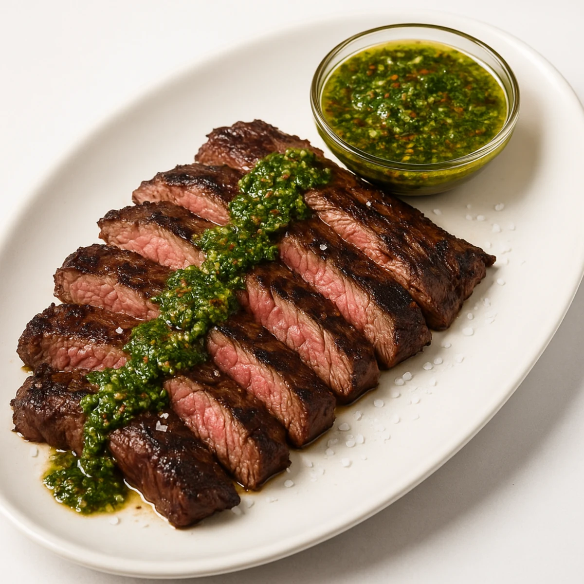 Reverse Sear Steak: Grilled Skirt Steak with Chimichurri Recipe
