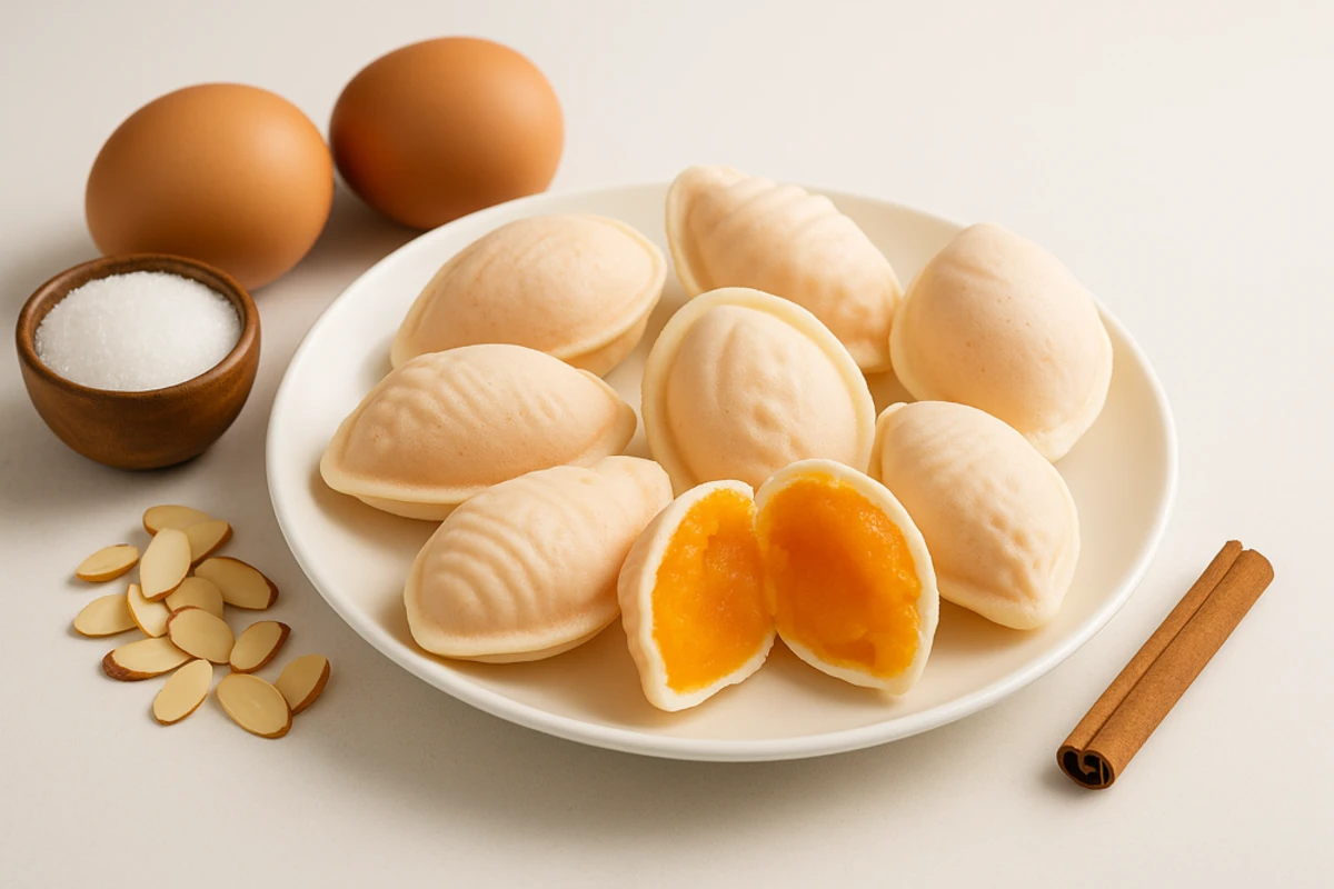 Ovos Moles de Aveiro com Amêndoa e Canela: Recept & Vinmatchning